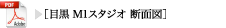 目黒M1スタジオ断面図